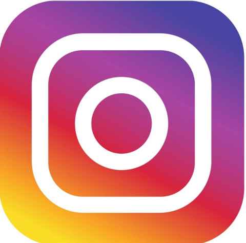 Purple, pink, yellow instagram logo